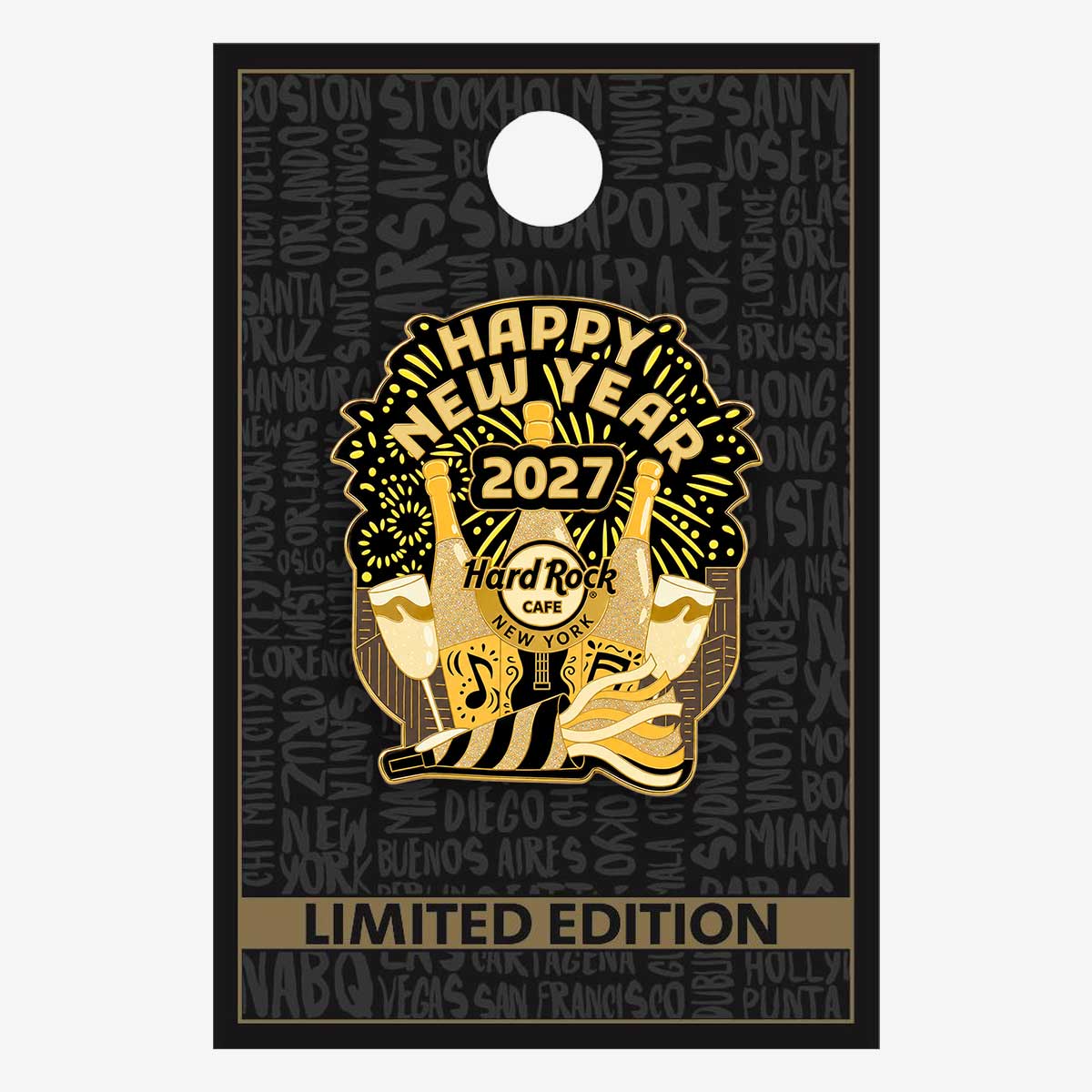 Limited Edition 2027 New Years Eve Champagne Pop Pin image number 2
